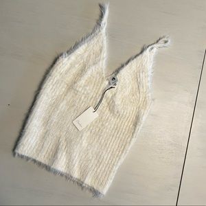 Fuzzy winter tank with hint of gold sparkles NWT from Vici Dolls a few years ago